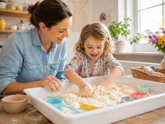 Step 3 of Cloud Dough You Can Make in Two Minutes