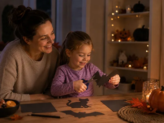 Step 2 of Spooky Shadow Puppets