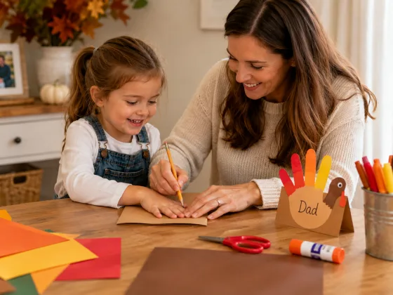 Step 3 of Handprint Turkeys for the Table