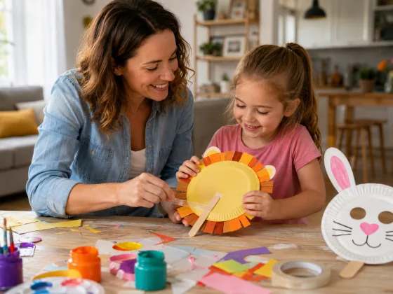Step 7 of Paper Plate Animal Masks