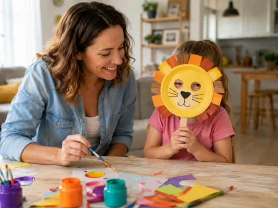 Step 8 of Paper Plate Animal Masks