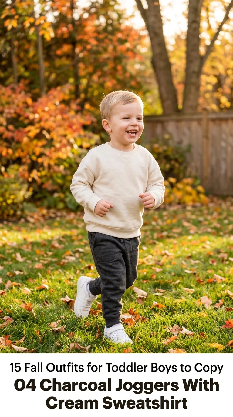 Toddler wearing fall outfit