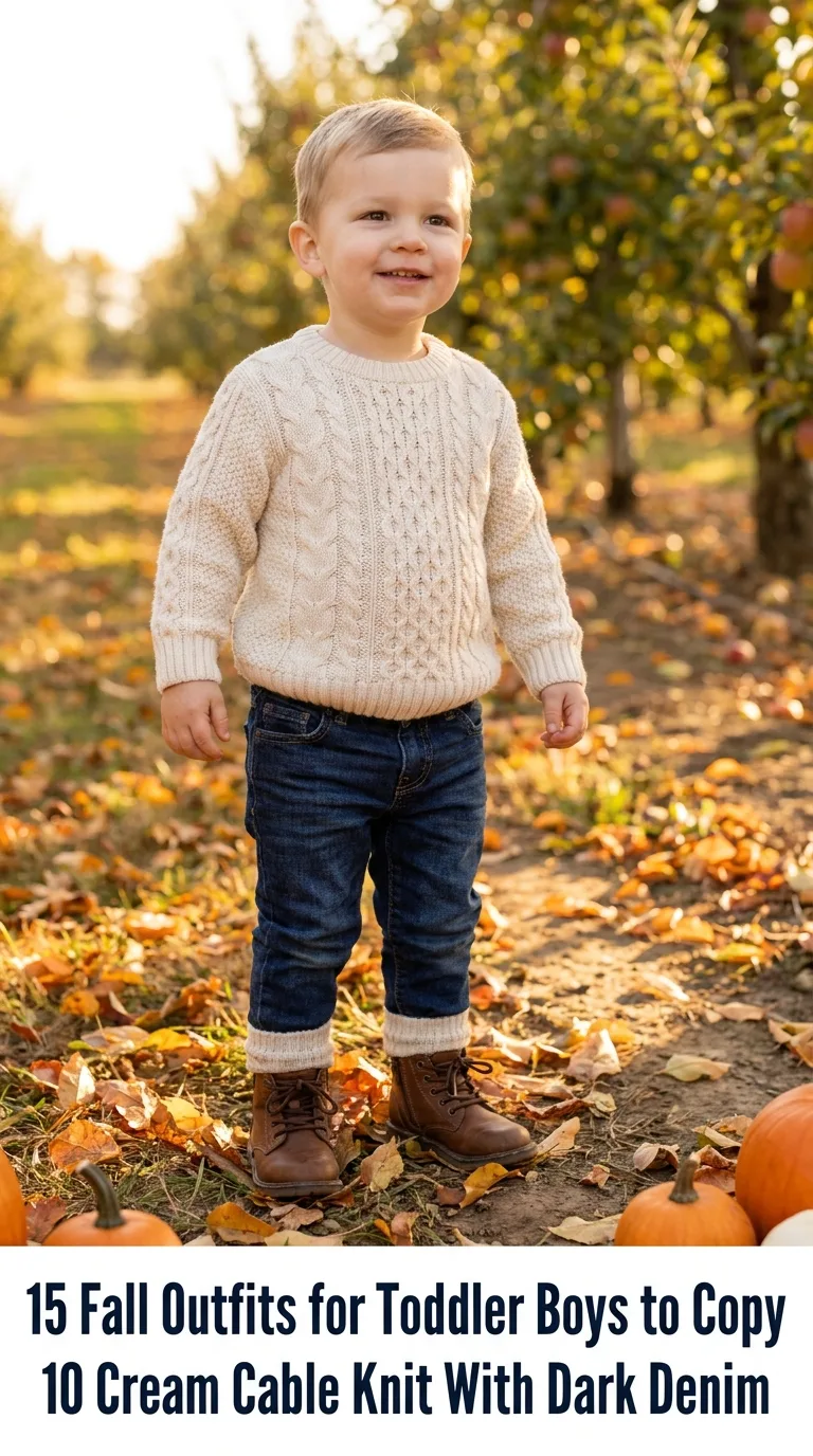 Toddler boy in fall outfit