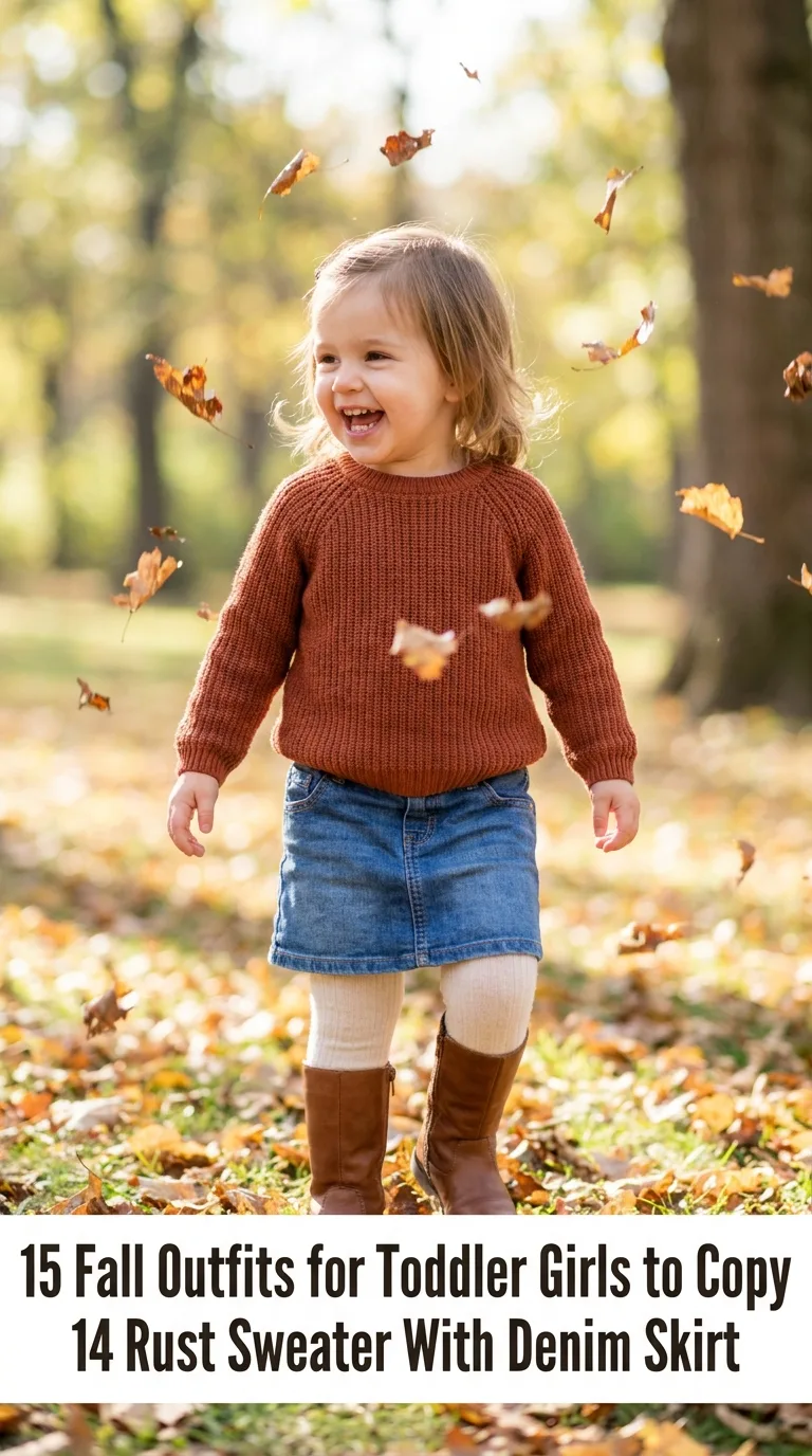 Toddler girl in autumn park