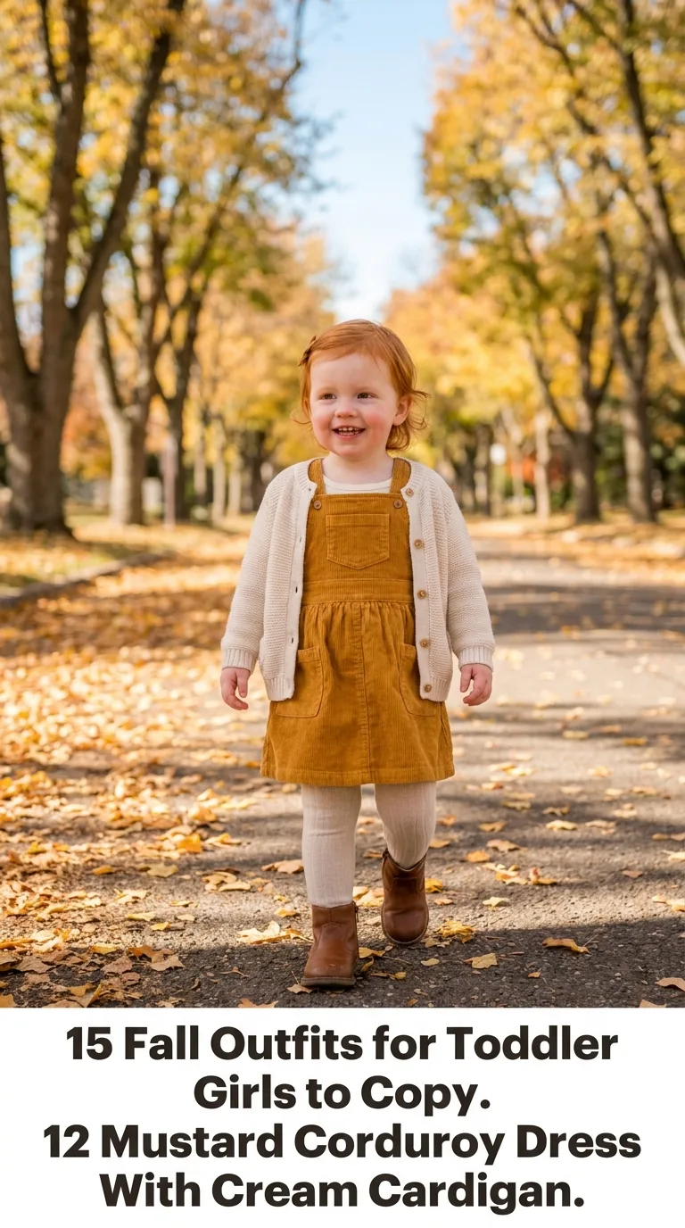 Toddler girl wearing fall outfit