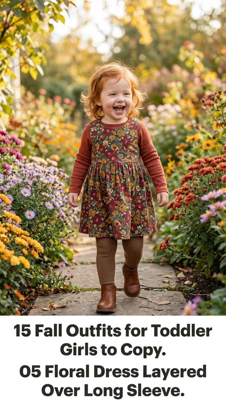 Toddler girl wearing autumn outfit