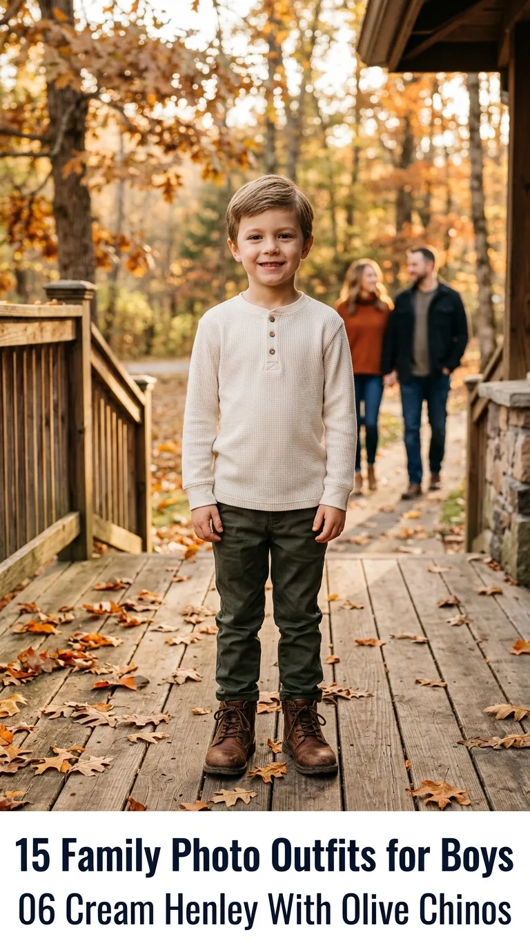 Boy wearing autumn outfit