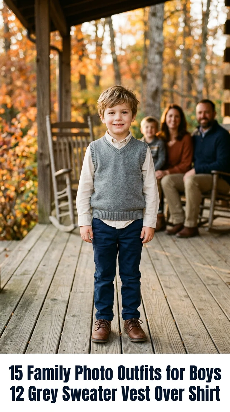 Boy wearing sweater vest