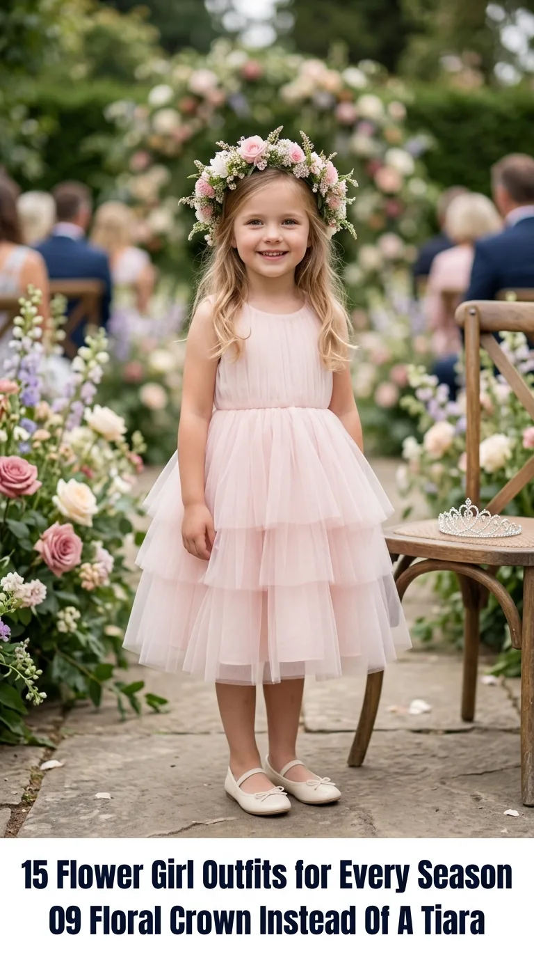 Child wearing floral crown