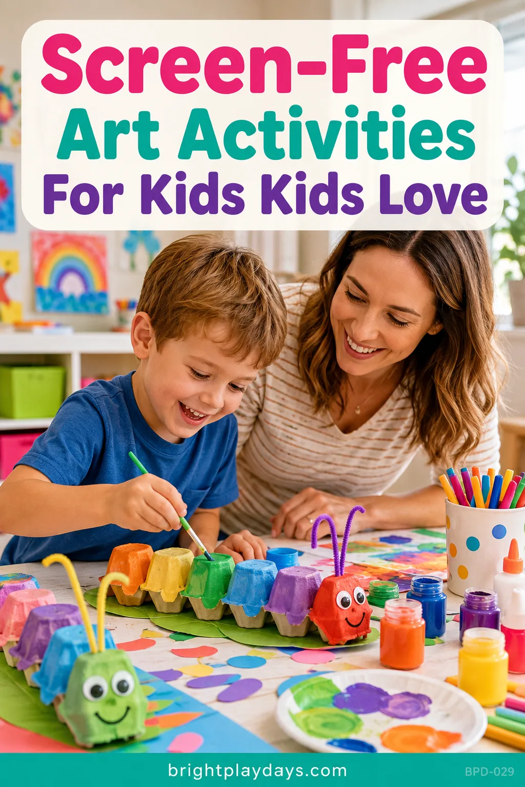 Children making something creative