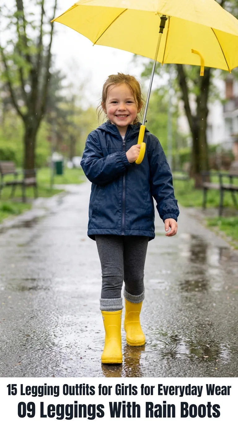 Girl wearing rain boots outdoors