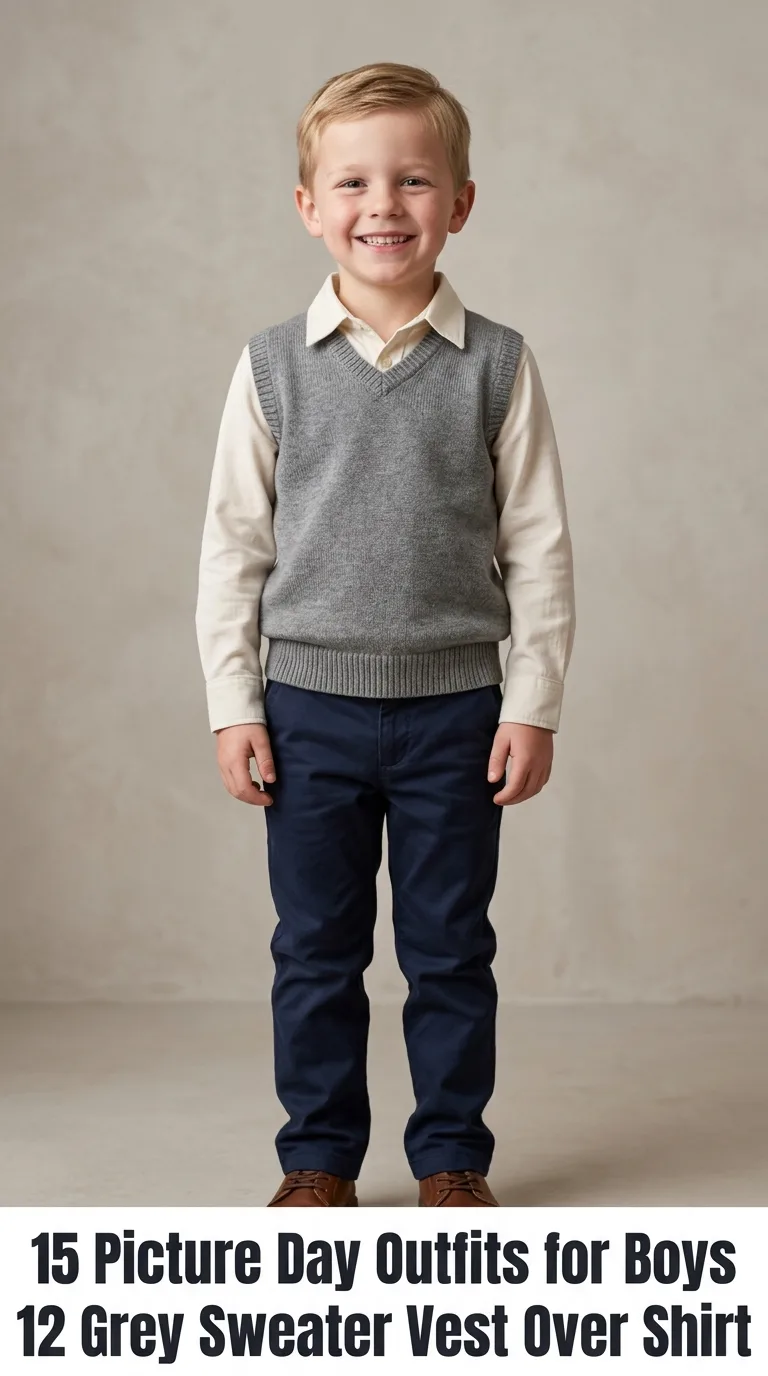 Boy wearing sweater vest