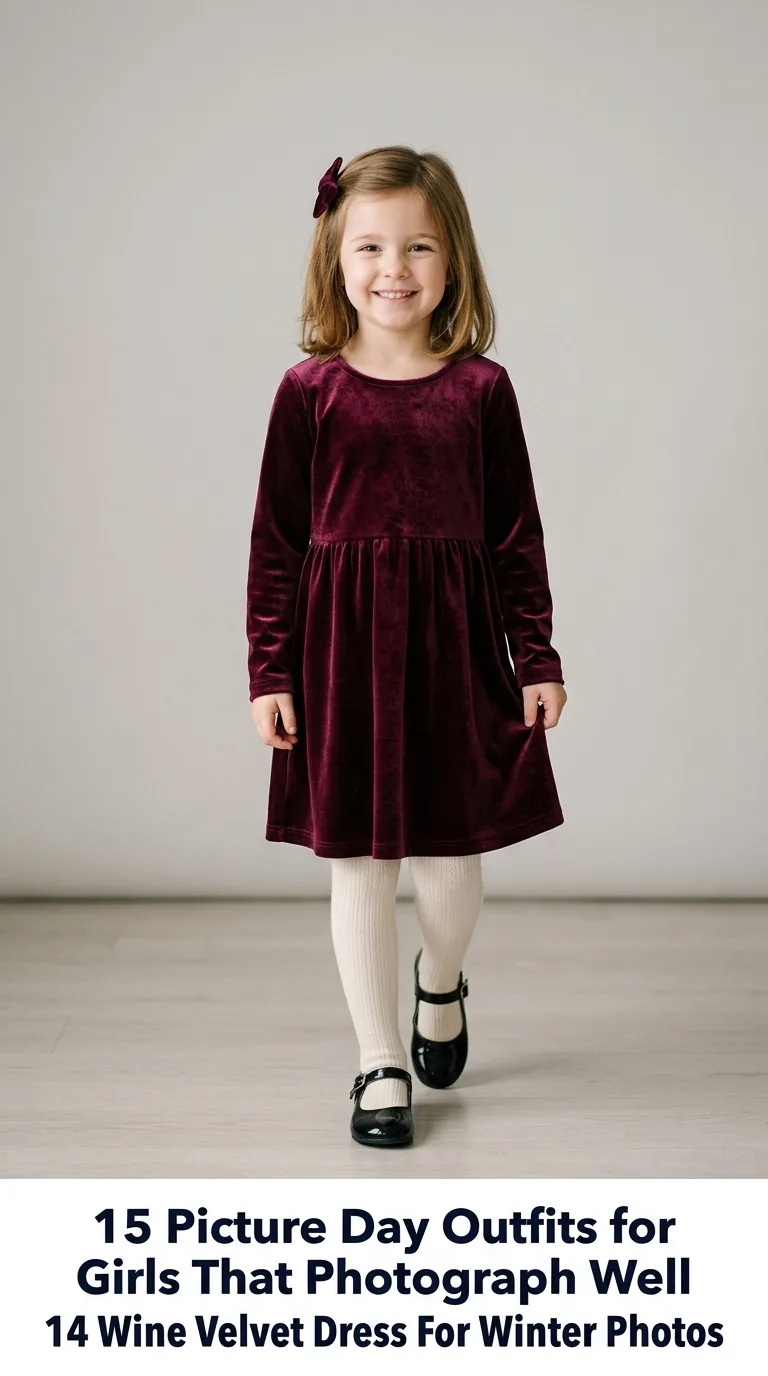 Child wearing velvet dress