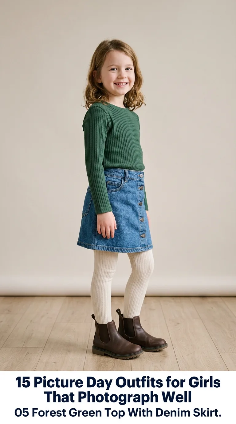 Child wearing outfit in studio