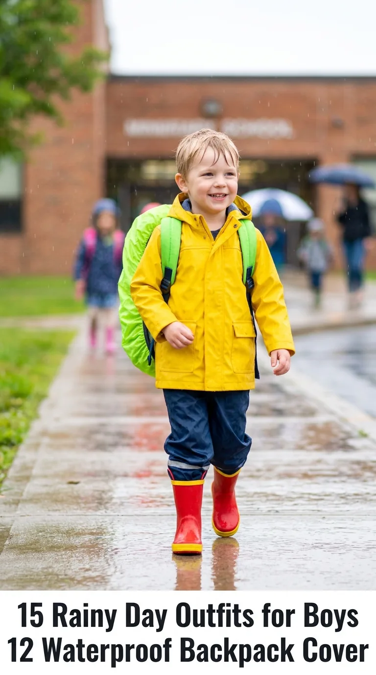 Boy walking to school