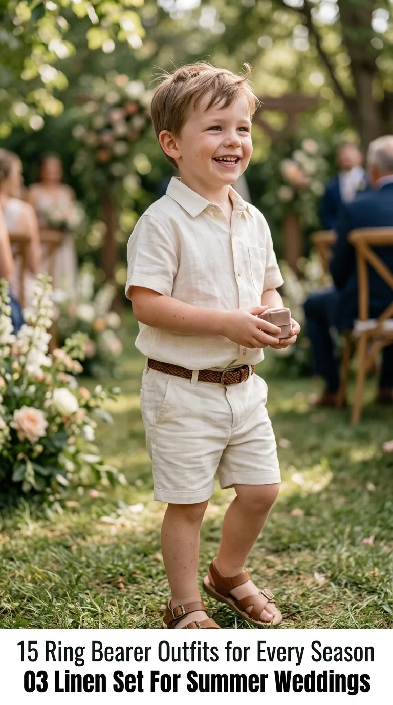 Boy smiling at wedding ceremony