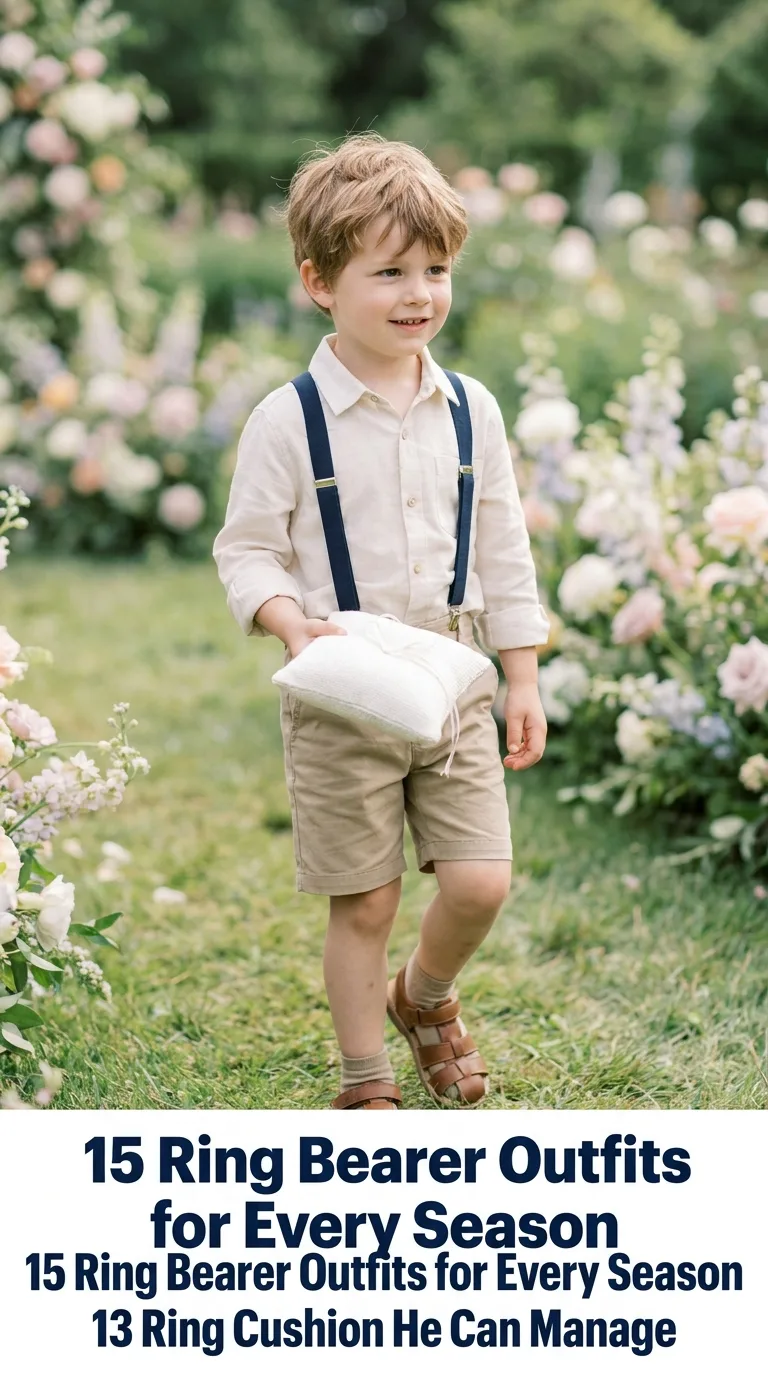 Boy holding ring cushion