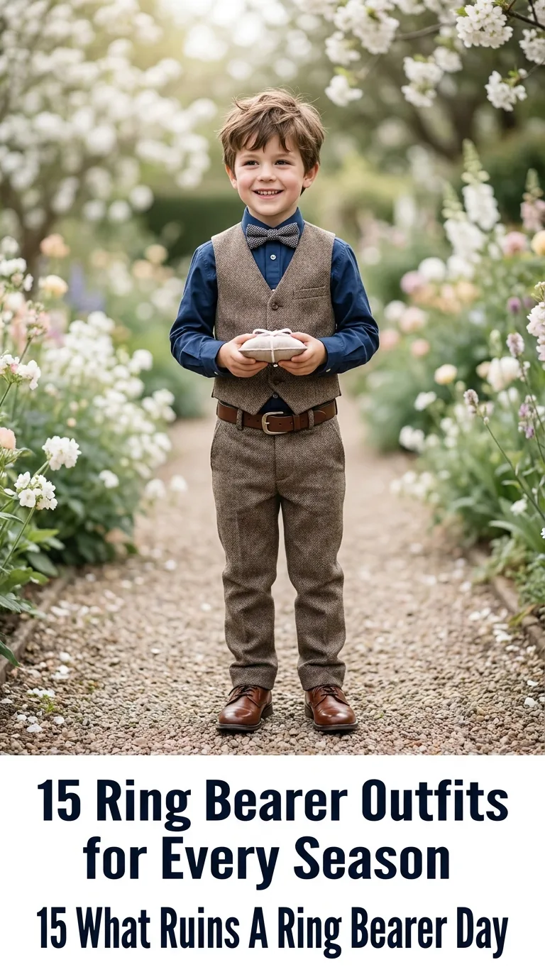 Boy wearing formal wedding outfit