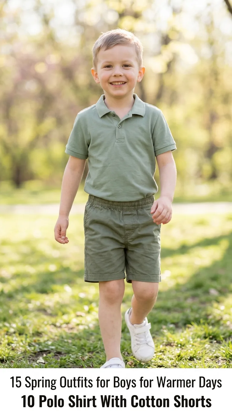 Boy wearing spring outfit