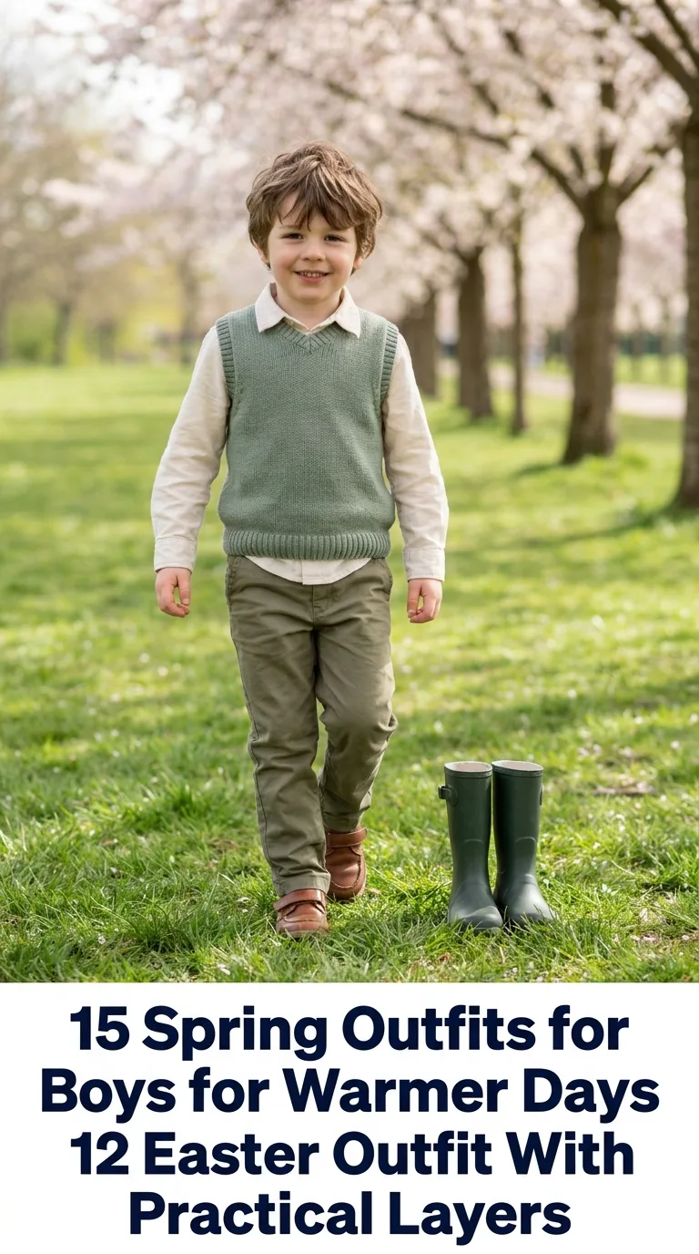 Boy wearing spring outfit