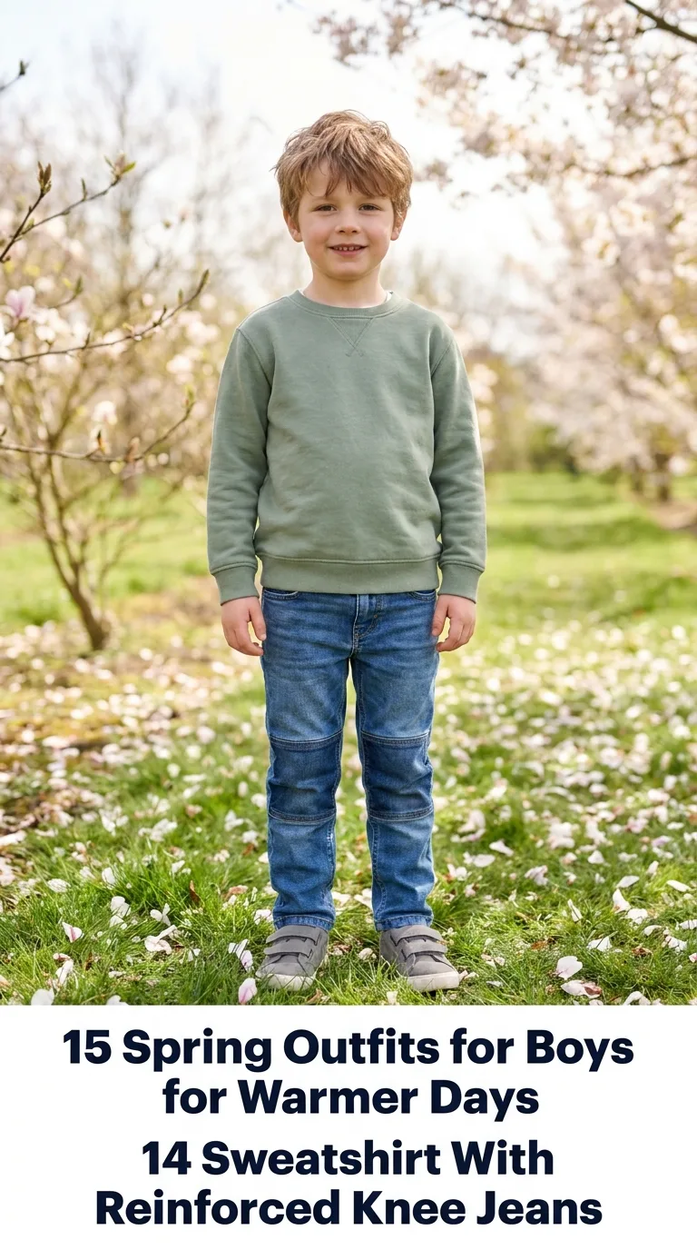Boy wearing spring outfit