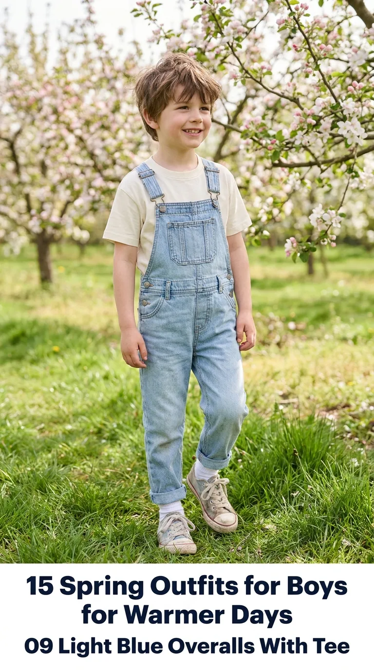 Boy standing in grass outdoors