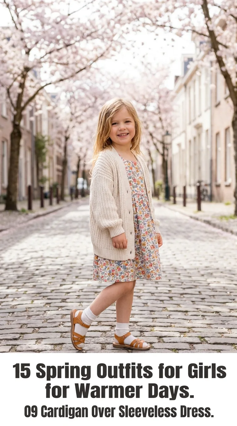 Girl wearing spring outfit