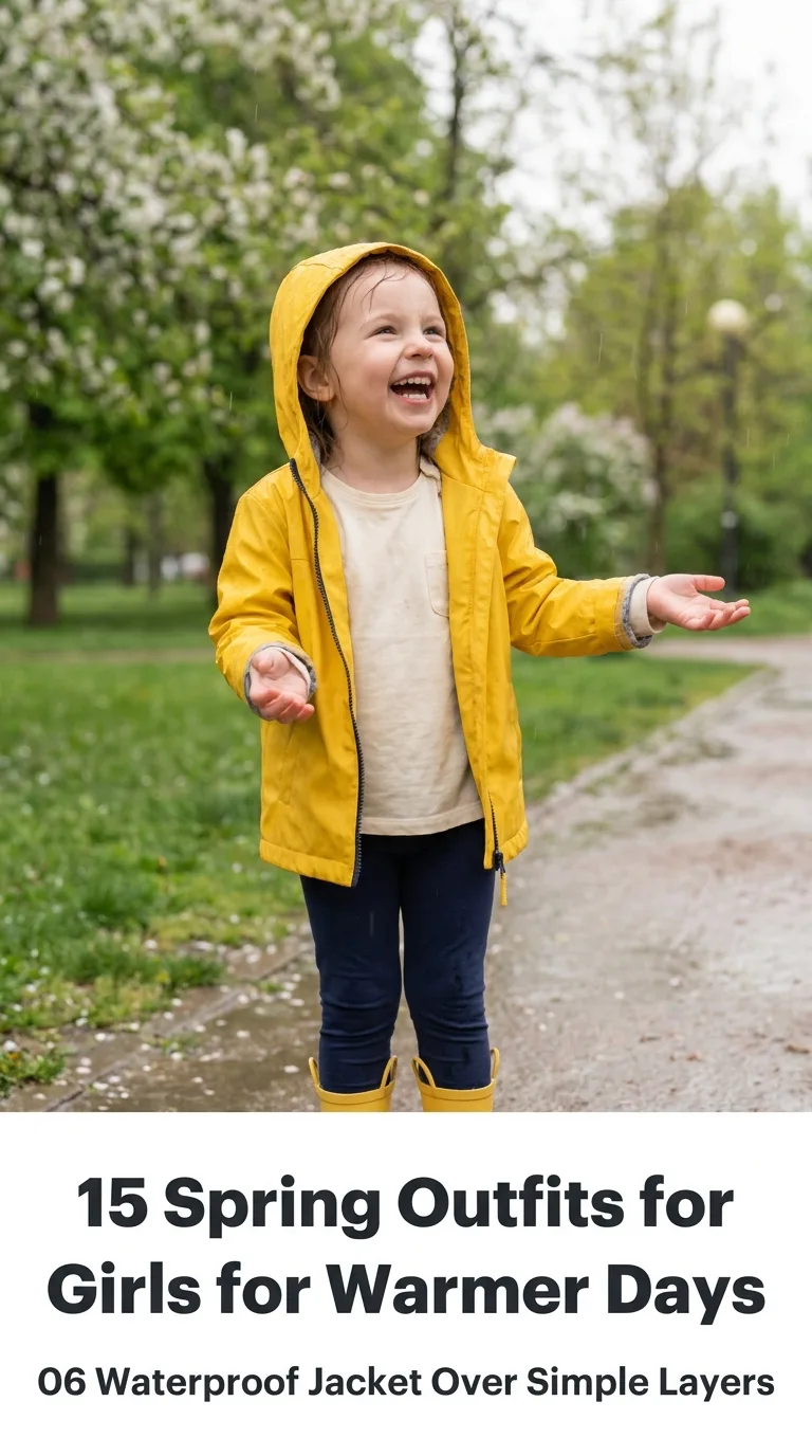 Girl wearing yellow raincoat