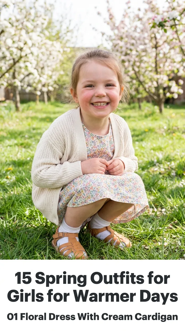 Girl wearing spring outfit