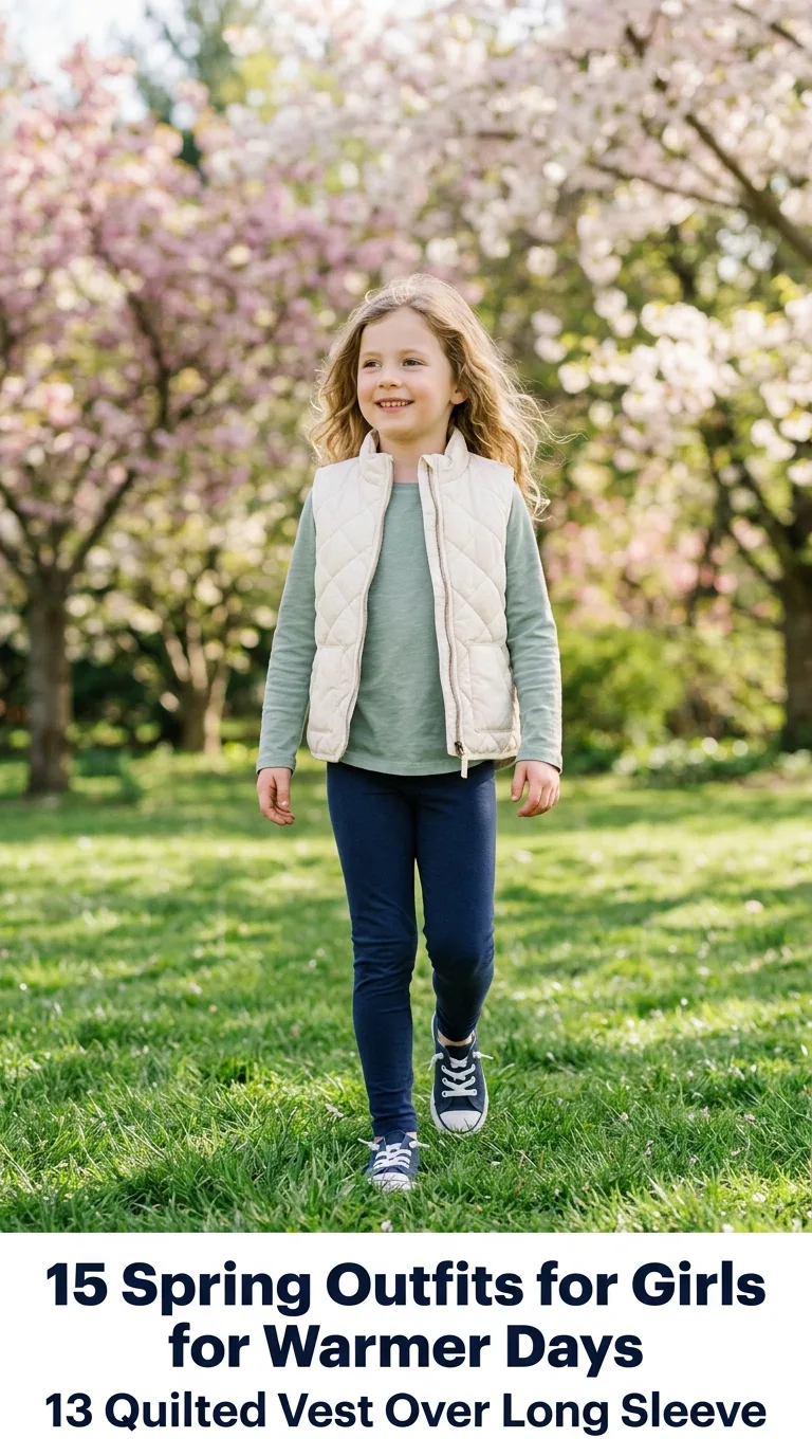 Girl wearing spring outfit outdoors