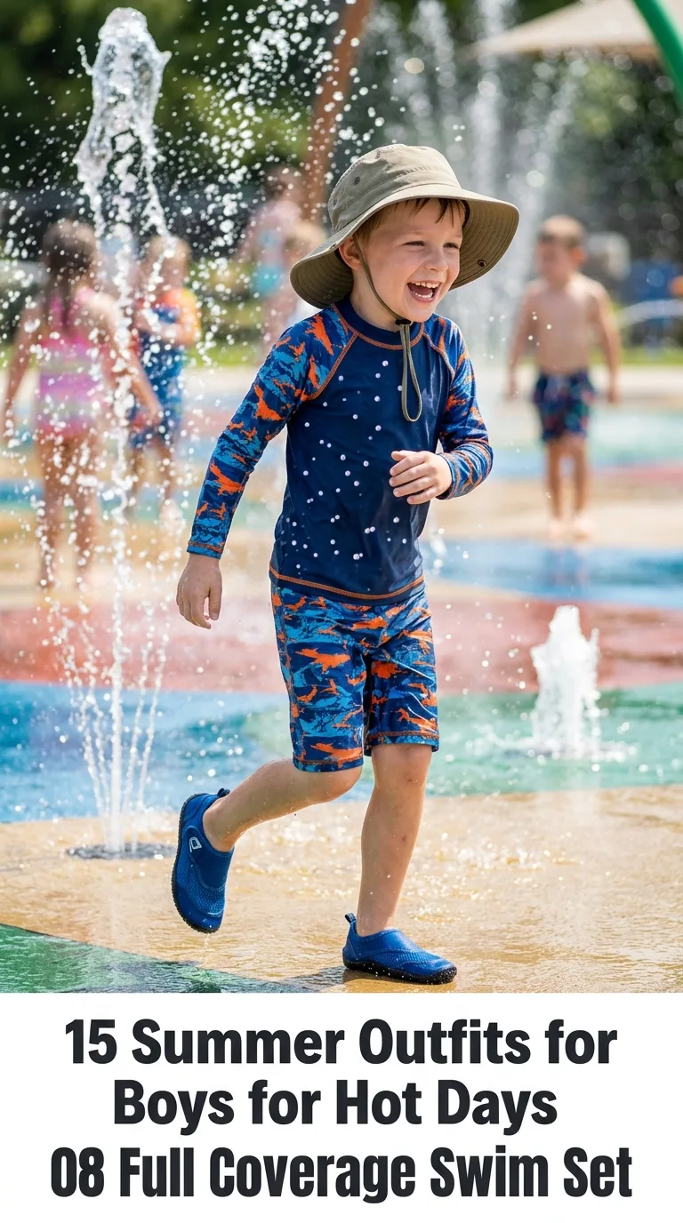 Boy at splash pad