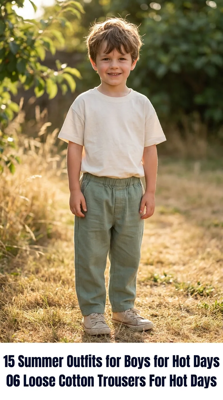 Boy standing in sunny garden