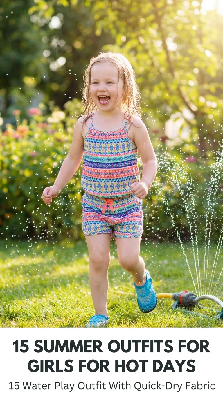Girl laughing in garden sprinkler
