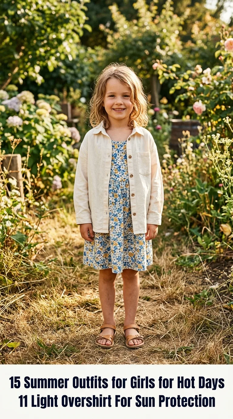 Child wearing summer outfit