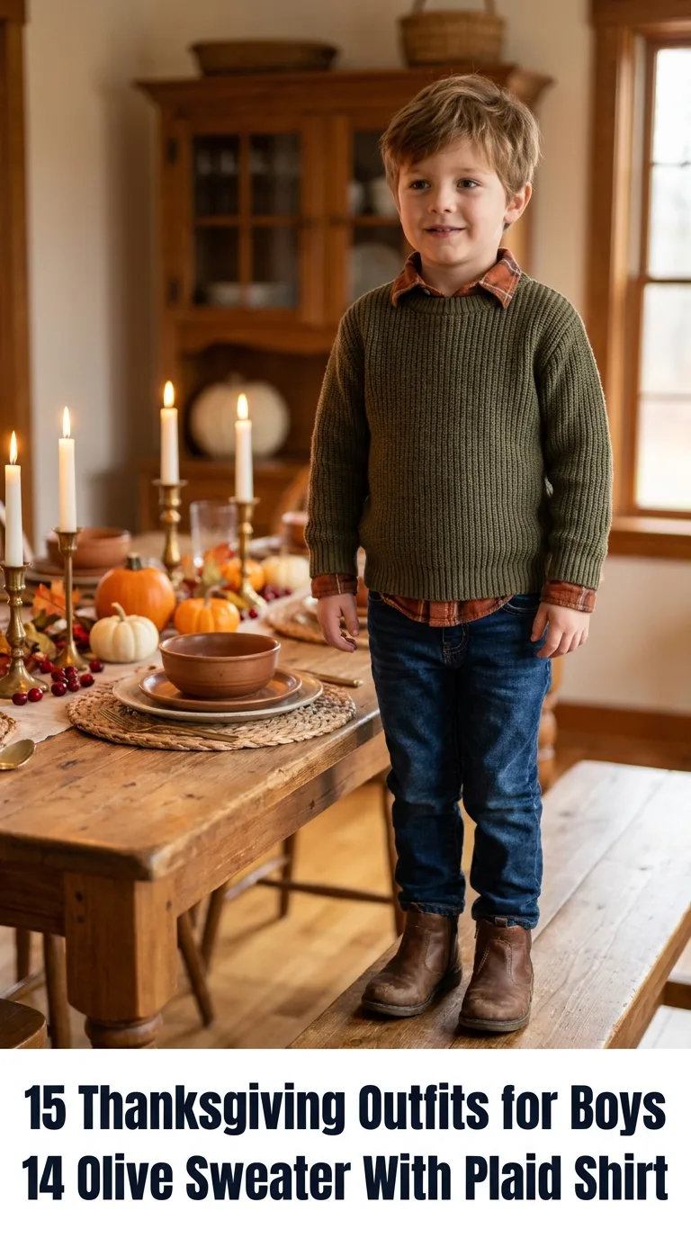 Boy wearing Thanksgiving outfit