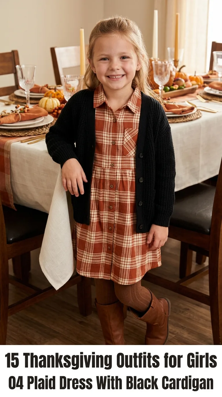 Girl by Thanksgiving table