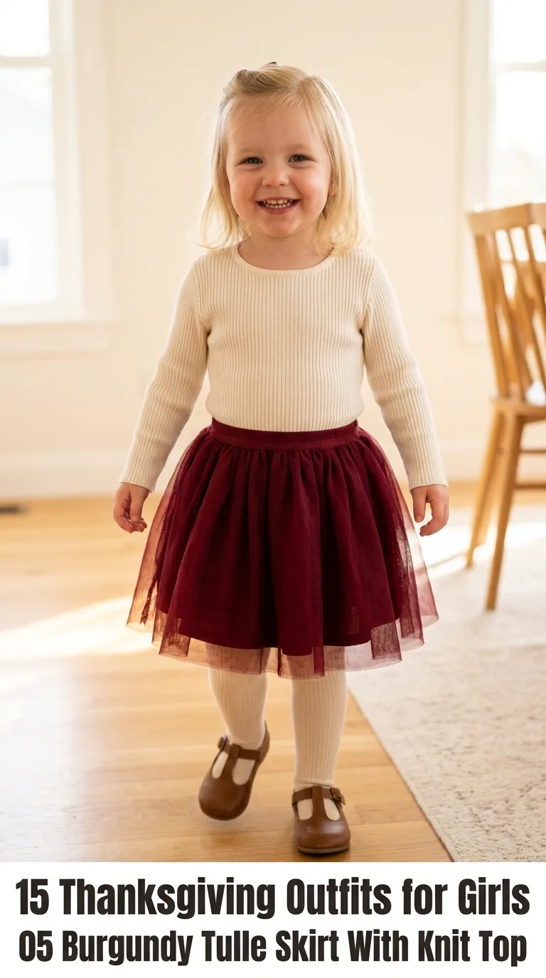 Girl wearing Thanksgiving outfit