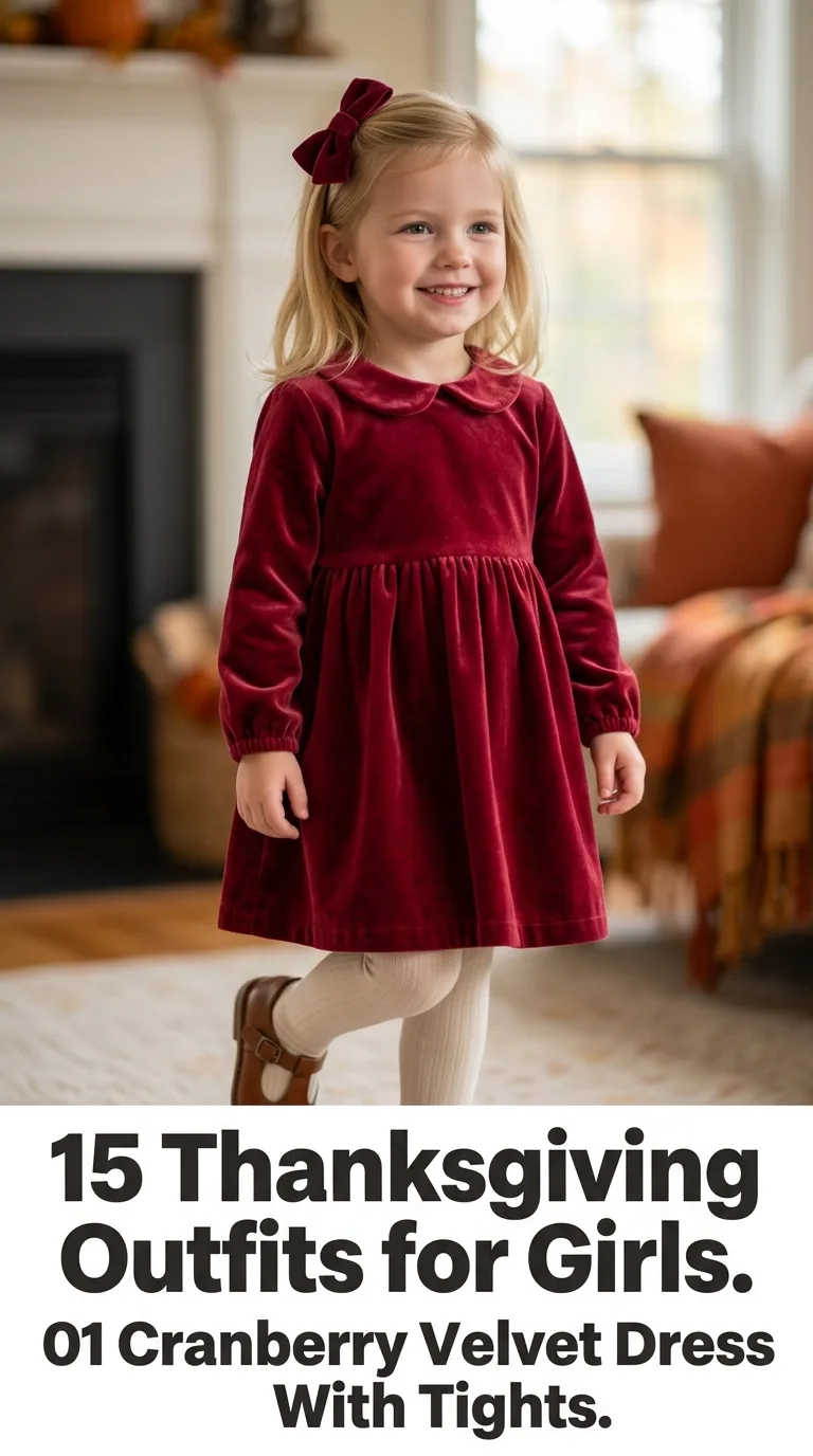 Girl wearing Thanksgiving outfit