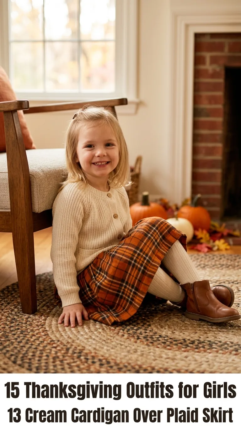 Girl wearing Thanksgiving outfit