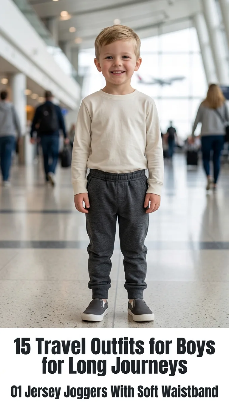 Boy at airport terminal