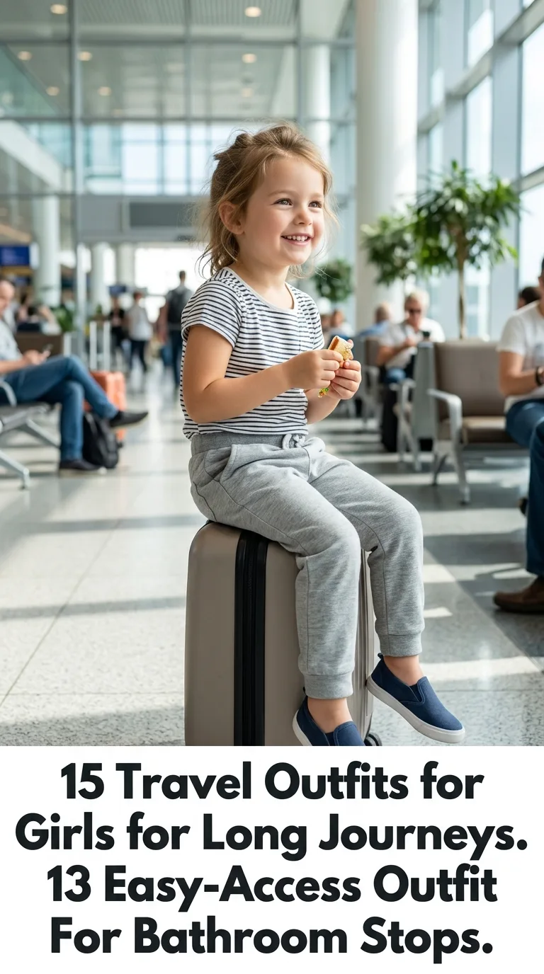 Girl wearing travel outfit