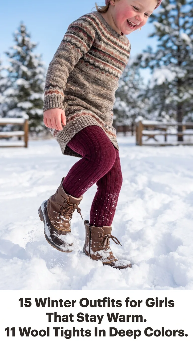 Girl standing in snow