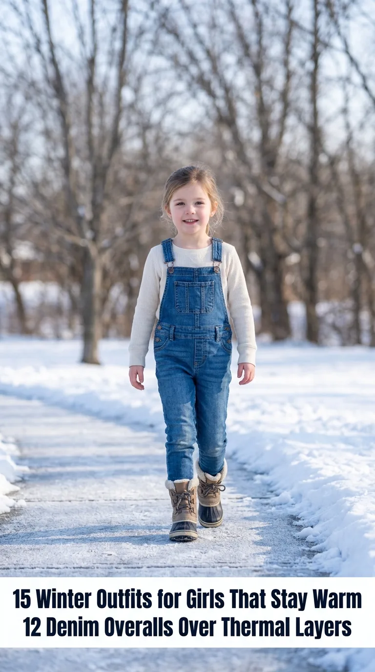 Child wearing winter outfit outd…