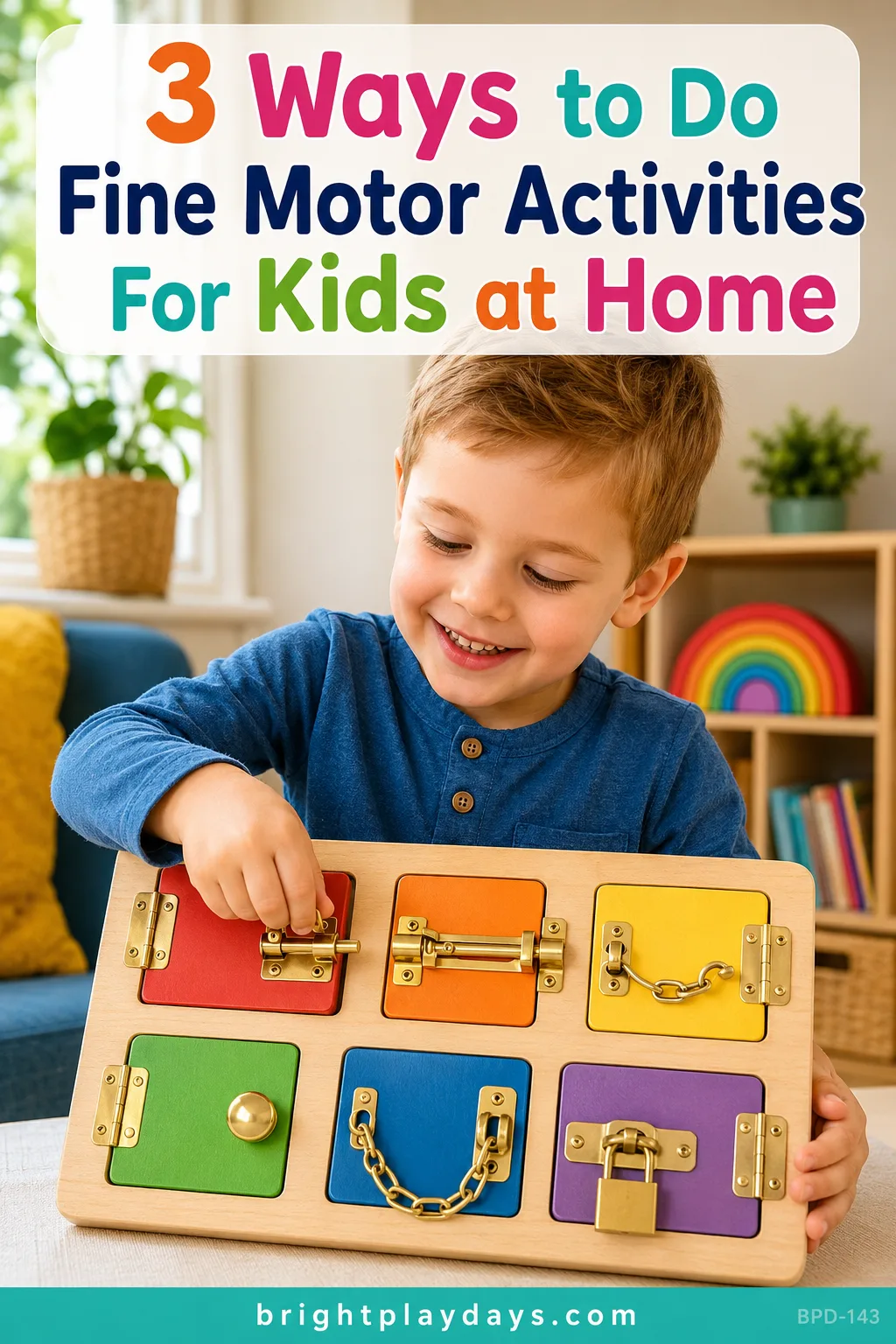 A calm activity for a child to do alone