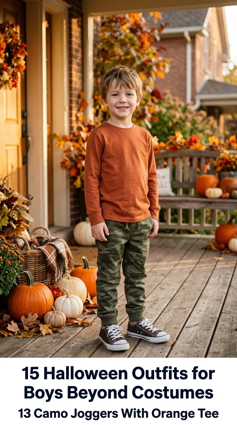 Boy wearing autumn outfit
