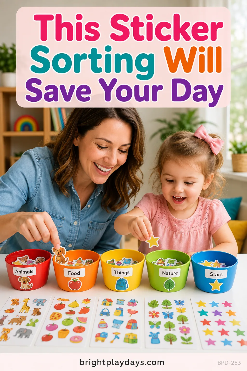 A low-mess activity for children indoors