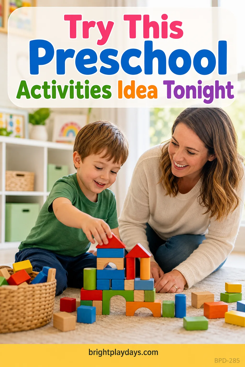Screen-free solo play for young children
