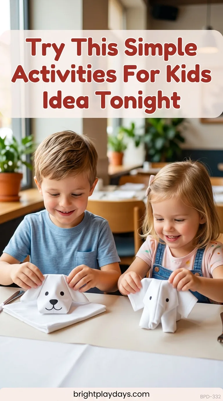 Restaurant activities for kids