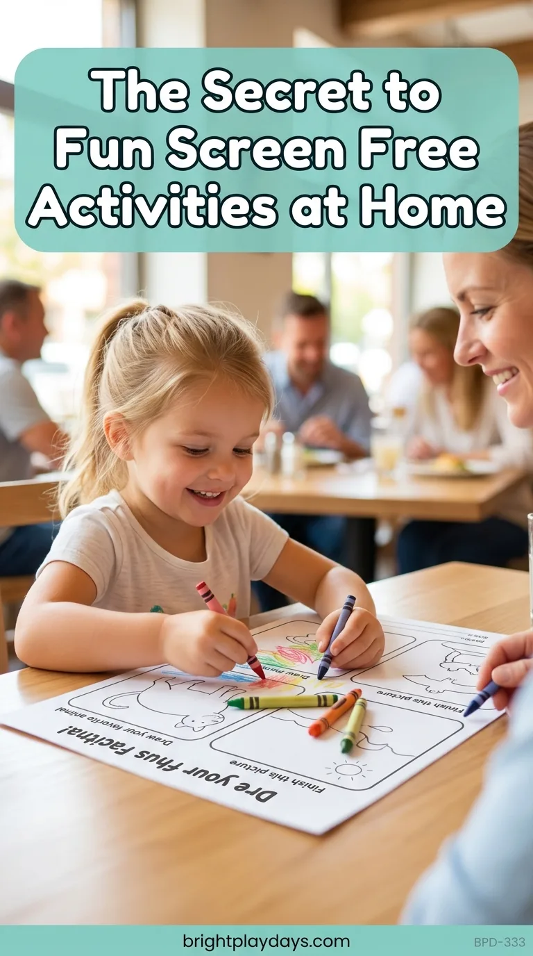 Quiet things for kids to do while waiting for food