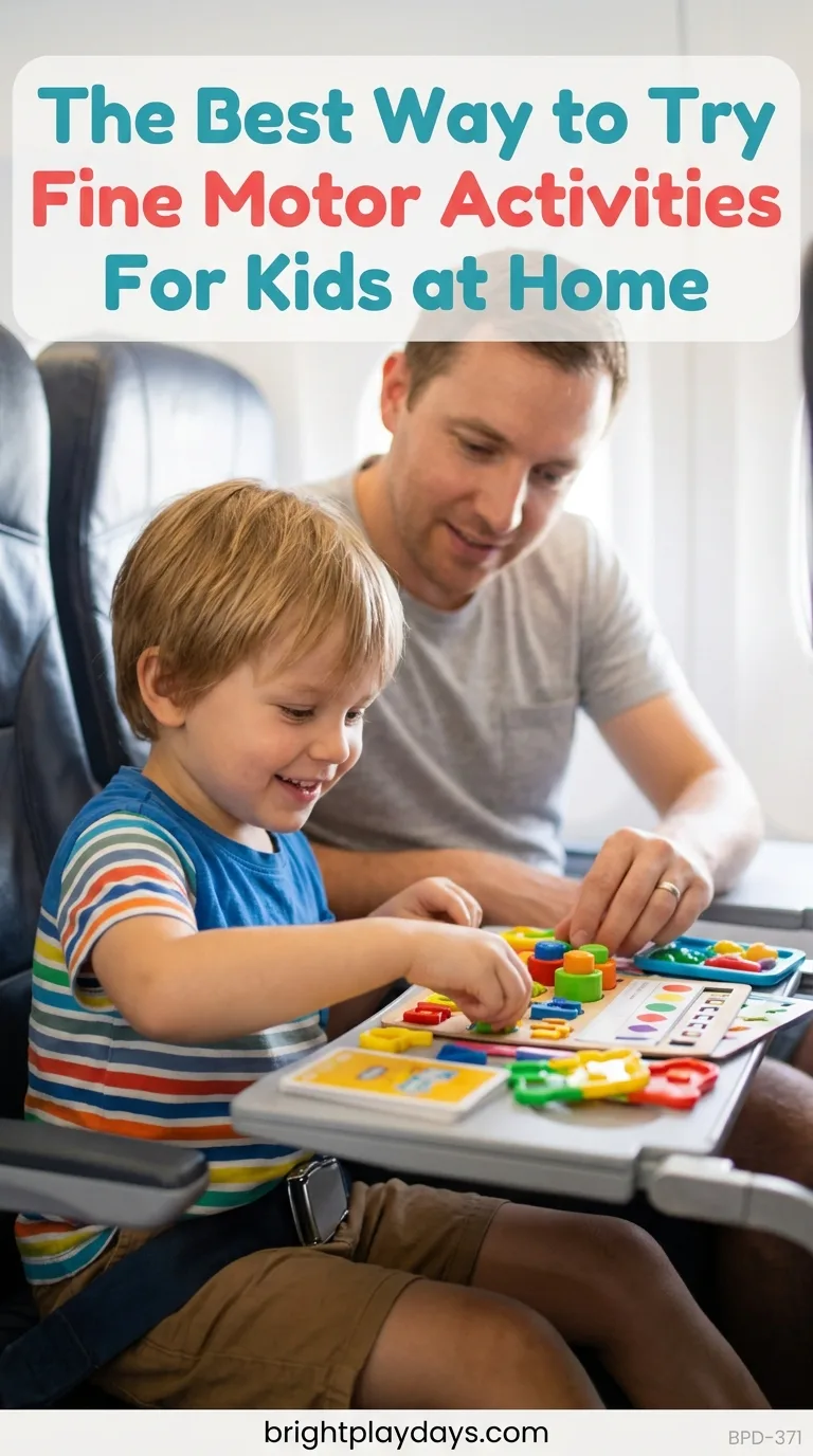 Screen-free things for children to do on a flight